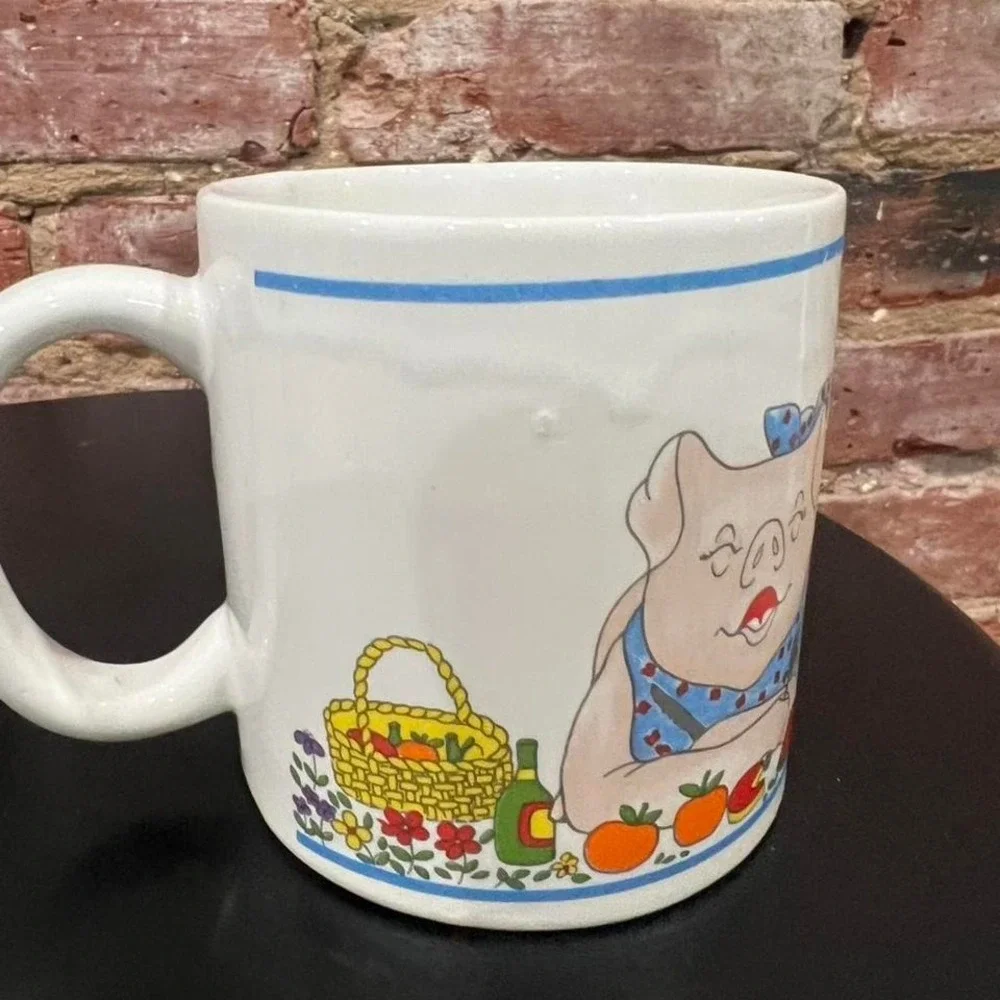 1980s Vintage‎ Picnic Pigs Mugs Set